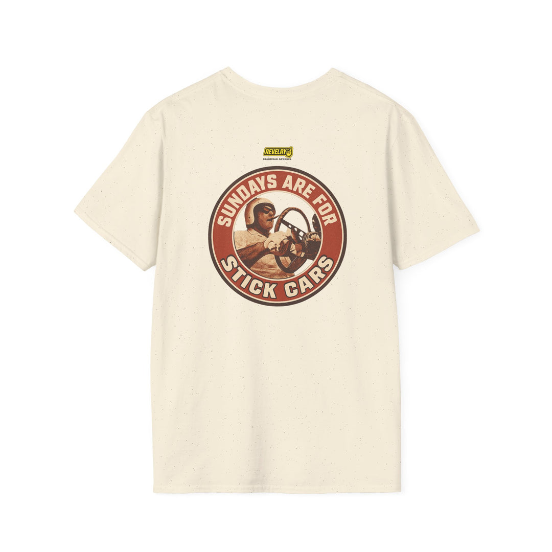 Revelry1 Sundays Are For Stick Cars Softstyle T-Shirt [Unisex]