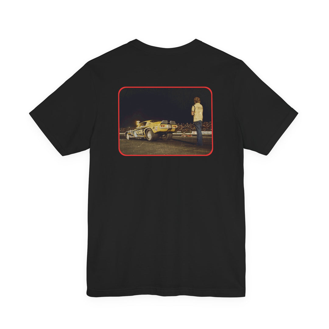 Revelry1 Vintage Funny Car Drag Racing “In the Beams” Jersey T-Shirt