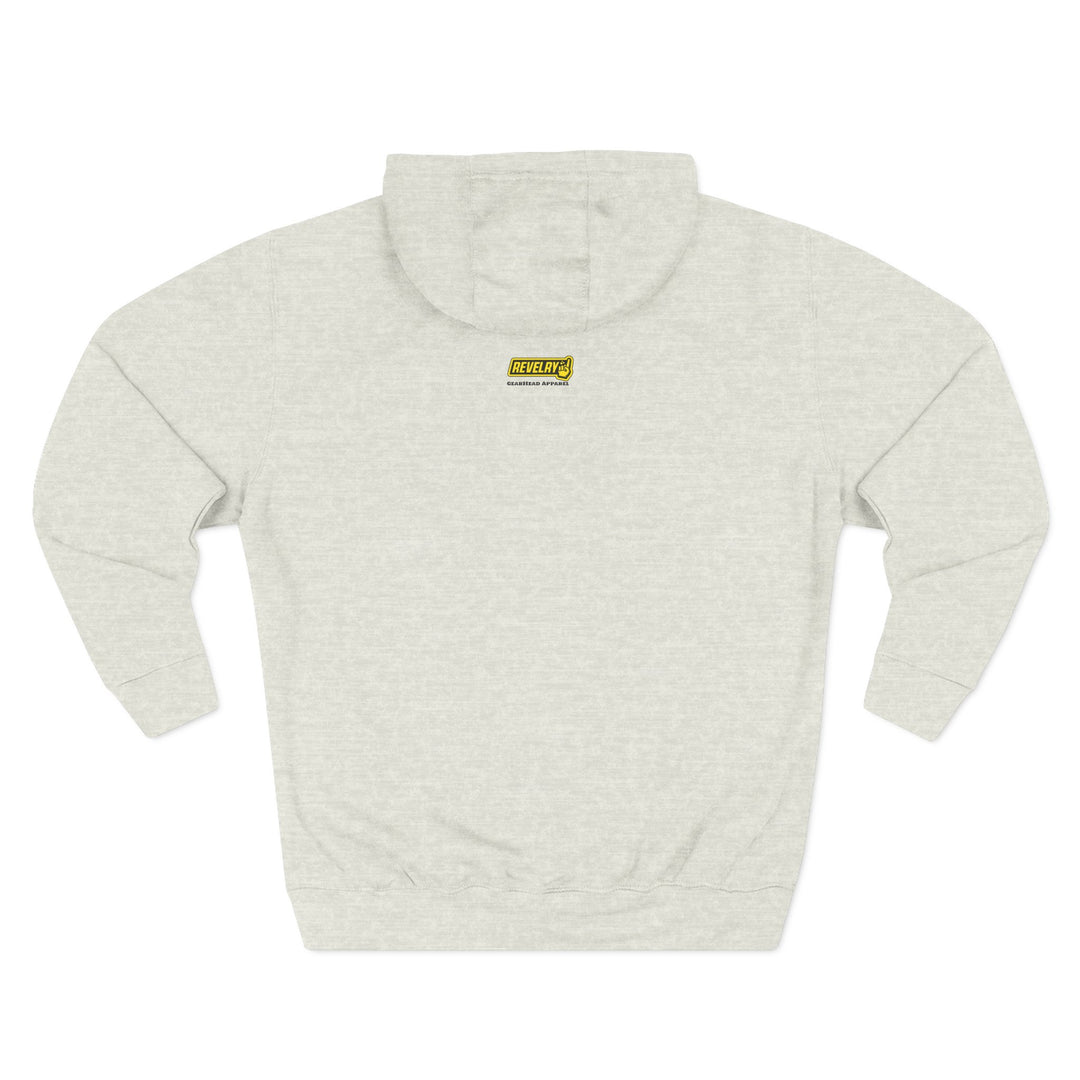 Revelry1 Peace & Racing Soft Three-Panel Fleece Hoodie - Orange Logo [Unisex]