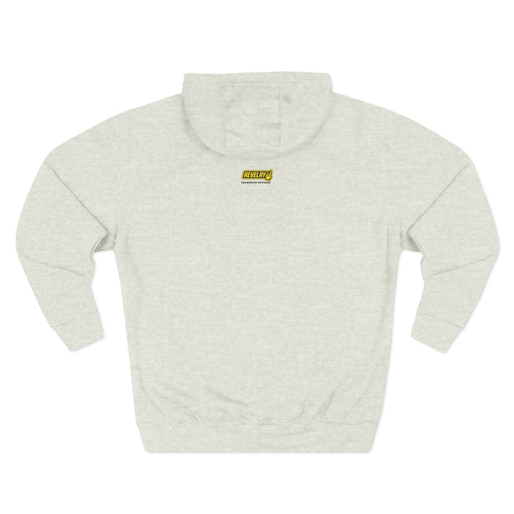 Revelry1 Peace & Racing Soft Three-Panel Fleece Hoodie - Orange Logo [Unisex]
