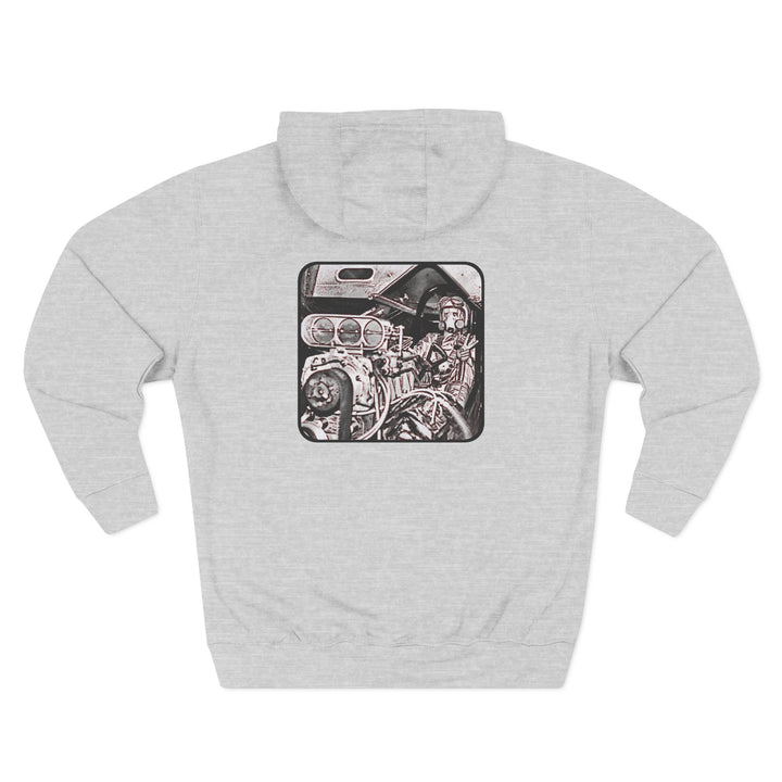 Revelry1 Vintage Peace & Racing Funny Car Fleece Hoodie – Retro Drag Racing Sweatshirt