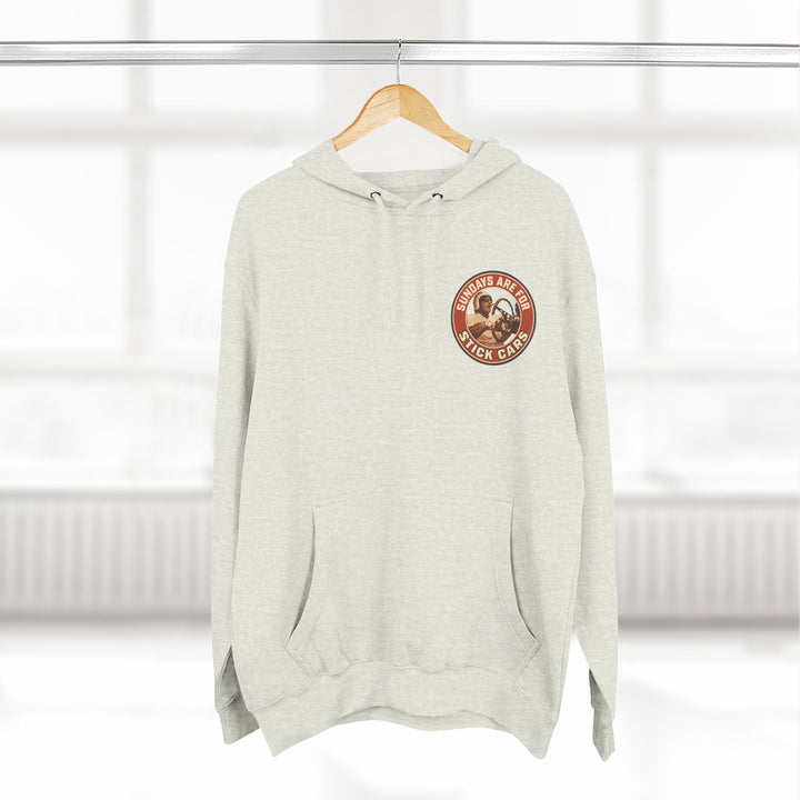 Revelry1 Sundays Are For Stick Cars Three-Panel Fleece Hoodie [Unisex]