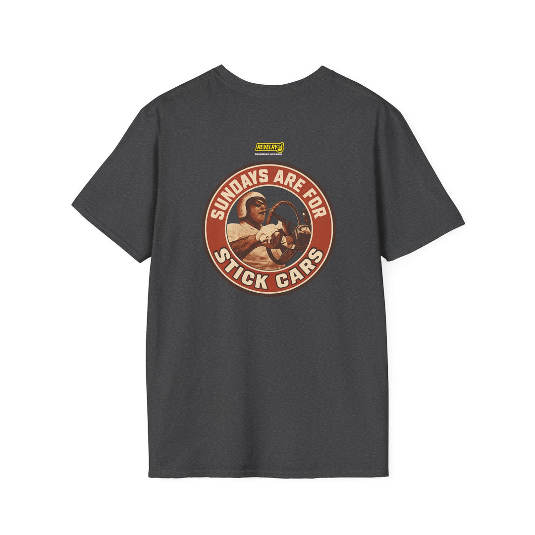 Revelry1 Sundays Are For Stick Cars Softstyle T-Shirt [Unisex]