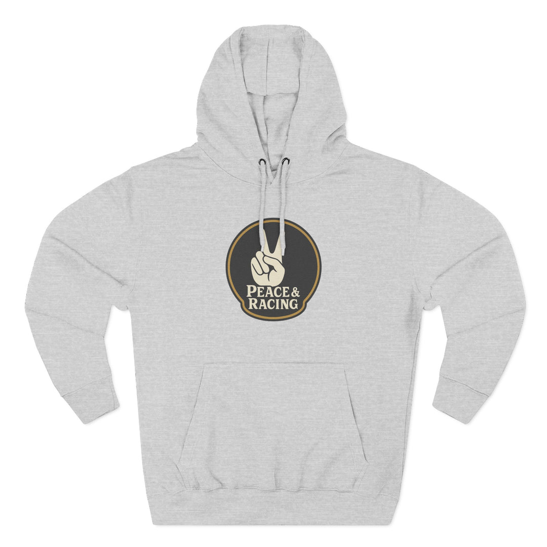 Revelry1 Vintage Peace & Racing Funny Car Fleece Hoodie – Retro Drag Racing Sweatshirt