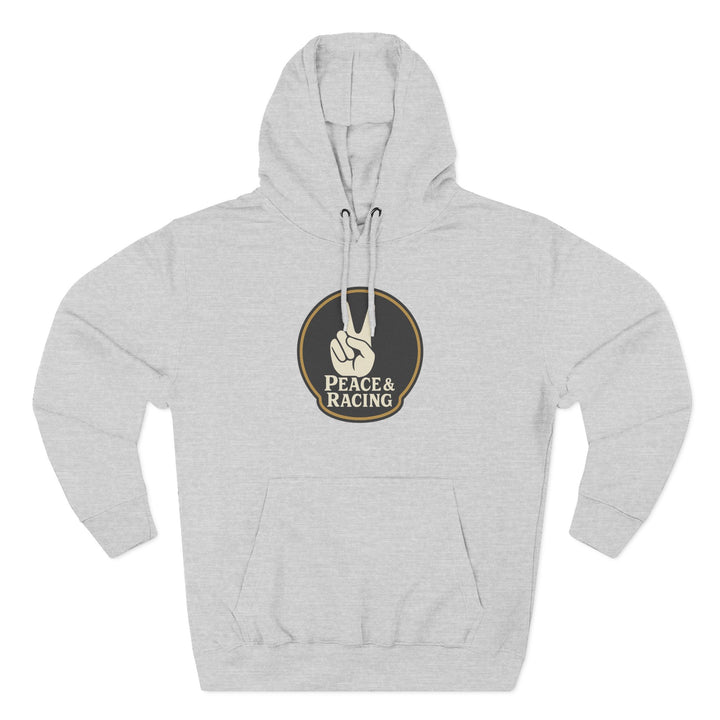 Revelry1 Vintage Peace & Racing Funny Car Fleece Hoodie – Retro Drag Racing Sweatshirt