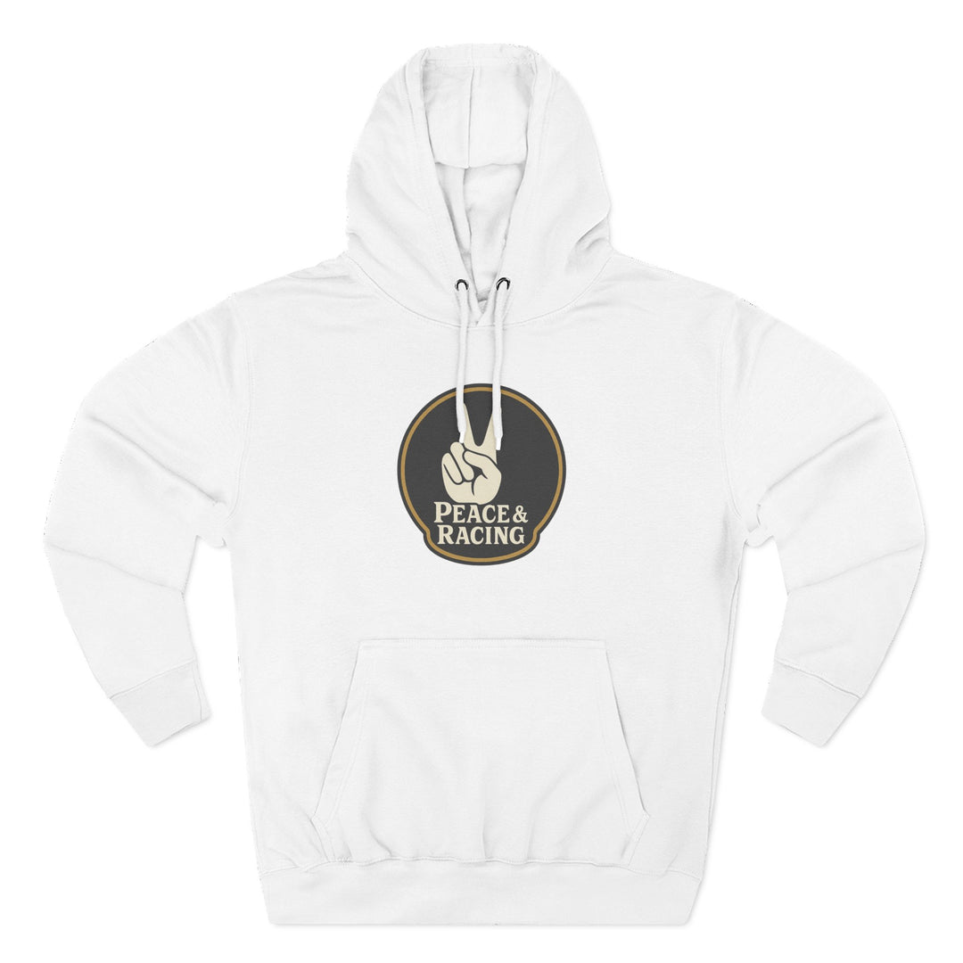 Revelry1 Vintage Peace & Racing Funny Car Fleece Hoodie – Retro Drag Racing Sweatshirt