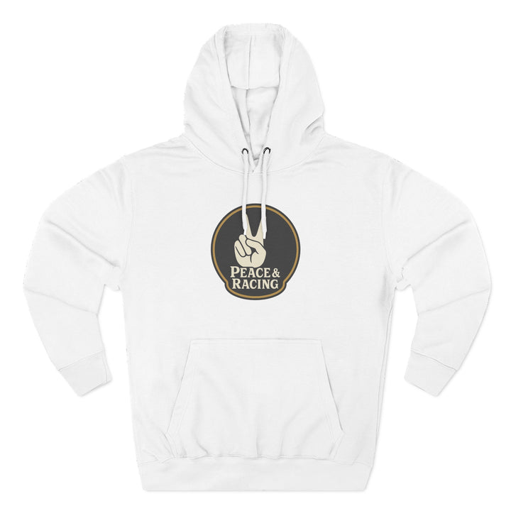 Revelry1 Vintage Peace & Racing Funny Car Fleece Hoodie – Retro Drag Racing Sweatshirt