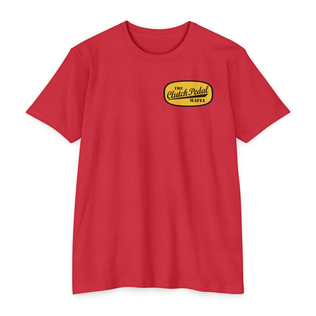 Revelry1 “Clutch Pedal Mafia” Vintage Logo Jersey T-Shirt for Stick Car Lovers