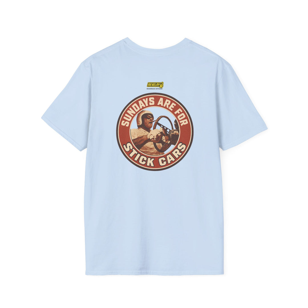 Revelry1 Sundays Are For Stick Cars Softstyle T-Shirt [Unisex]