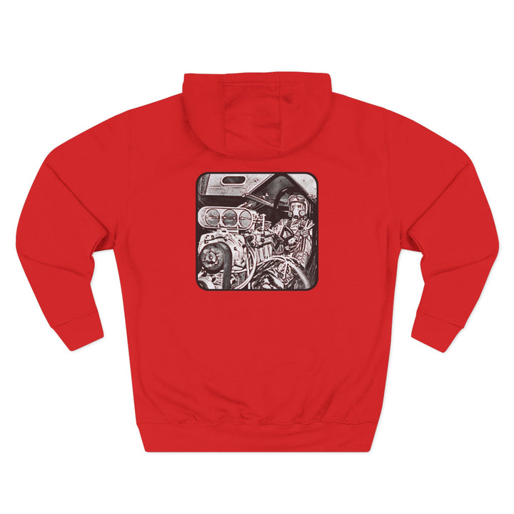 Revelry1 Vintage Peace & Racing Funny Car Fleece Hoodie – Retro Drag Racing Sweatshirt