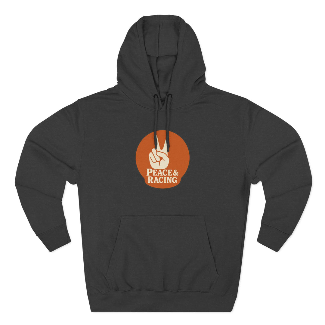 Revelry1 Vintage Peace & Racing Funny Car Fleece Hoodie – Retro Drag Racing Sweatshirt