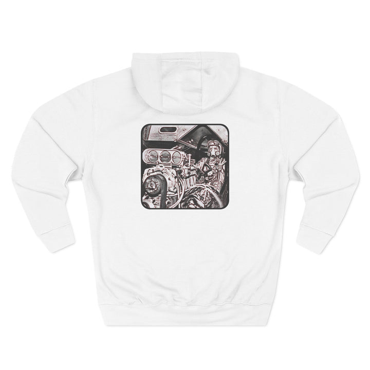 Revelry1 Vintage Peace & Racing Funny Car Fleece Hoodie – Retro Drag Racing Sweatshirt