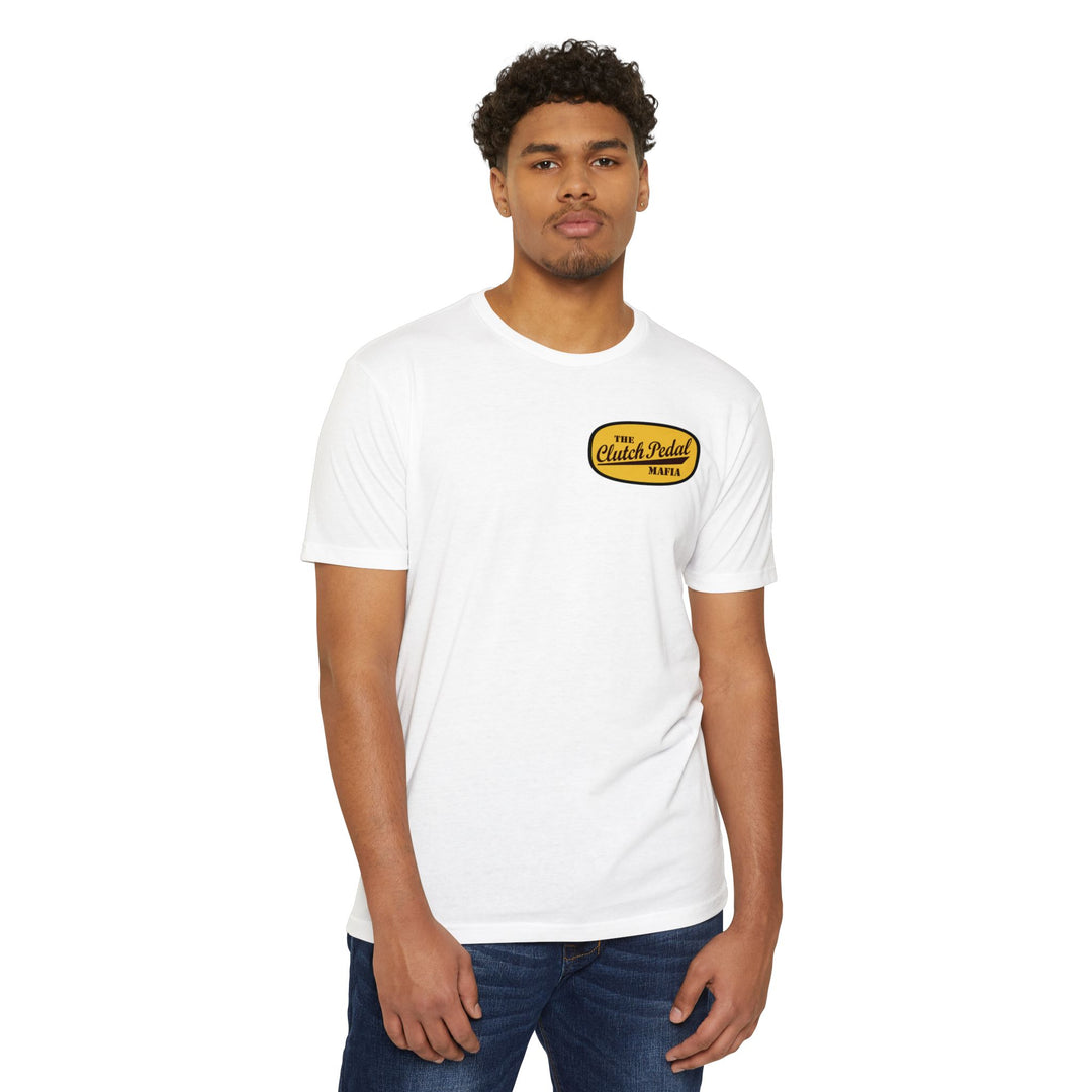Revelry1 “Clutch Pedal Mafia” Vintage Logo Jersey T-Shirt for Stick Car Lovers