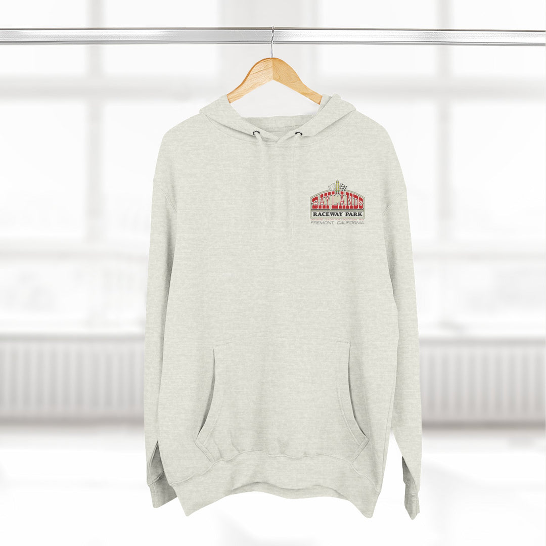 Revelry1 Baylands Raceway Park Three-Panel Fleece Hoodie – California Drag Racing Vintage Style