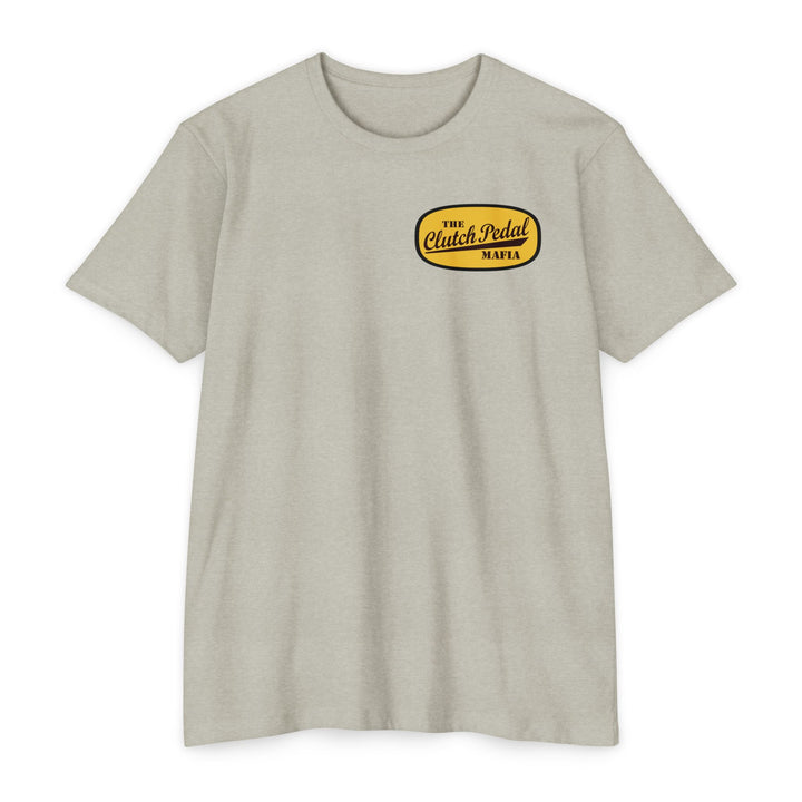 Revelry1 “Clutch Pedal Mafia” Vintage Logo Jersey T-Shirt for Stick Car Lovers