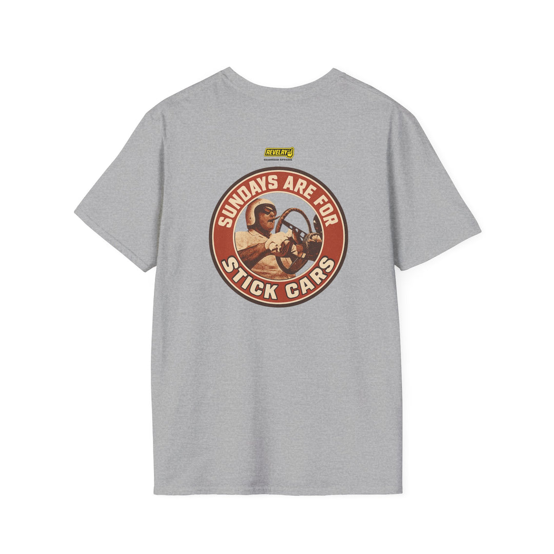 Revelry1 Sundays Are For Stick Cars Softstyle T-Shirt [Unisex]