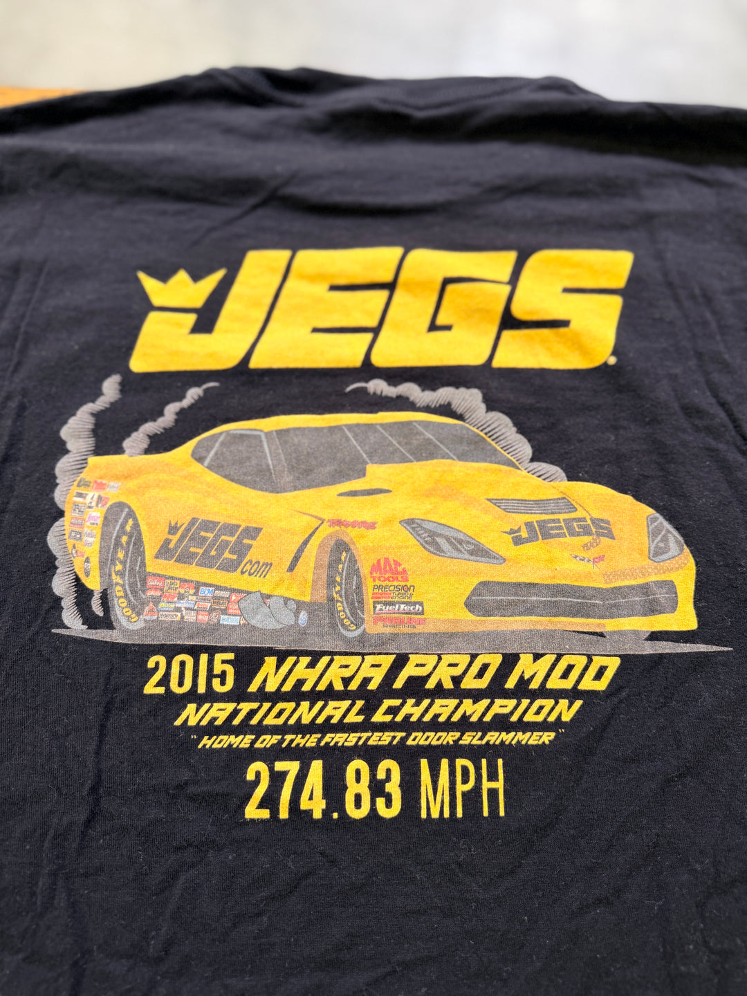 Team JEGS Pro Mod NHRA Champion T-Shirt XXL Boosted For Life Troy Coughlin 274 MPH Drag Racing Tee