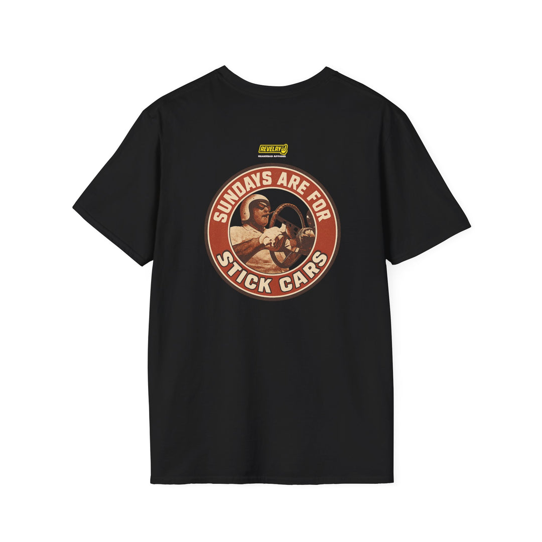 Revelry1 Sundays Are For Stick Cars Softstyle T-Shirt [Unisex]