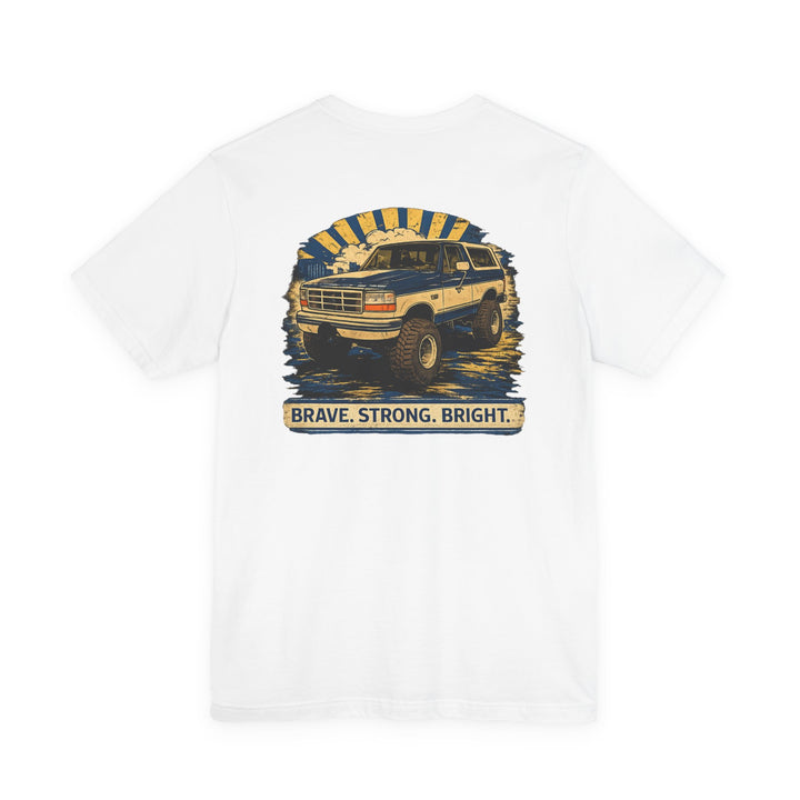 Children of Valor "Bennie The Bronco Truck T‑Shirt – "Brave. Strong. Bright." Vintage Off‑Road Tee