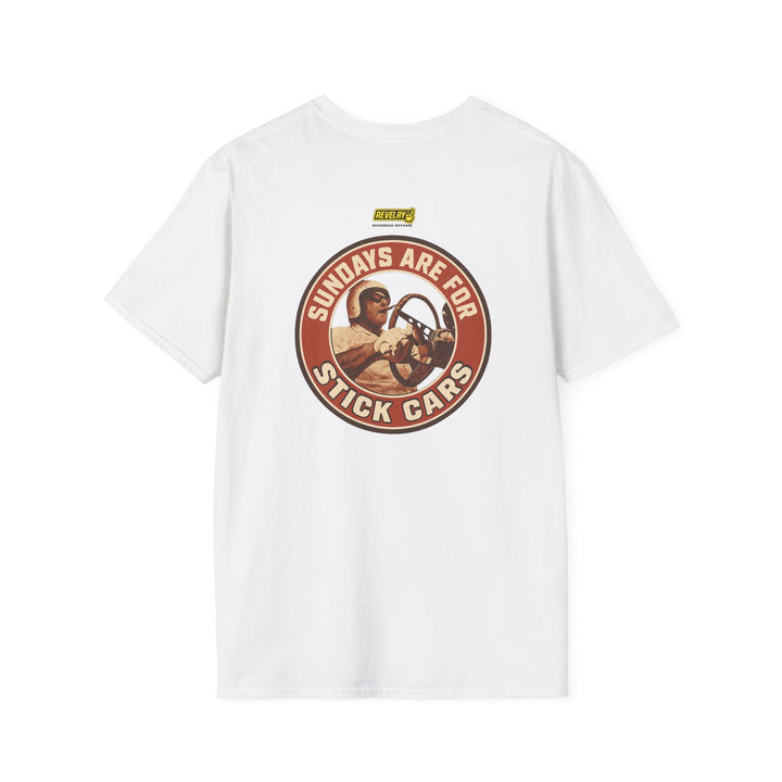 Revelry1 Sundays Are For Stick Cars Softstyle T-Shirt [Unisex]