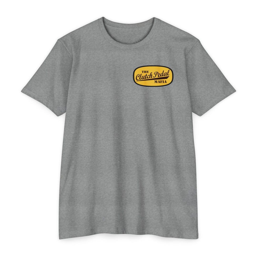 Revelry1 “Clutch Pedal Mafia” Vintage Logo Jersey T-Shirt for Stick Car Lovers