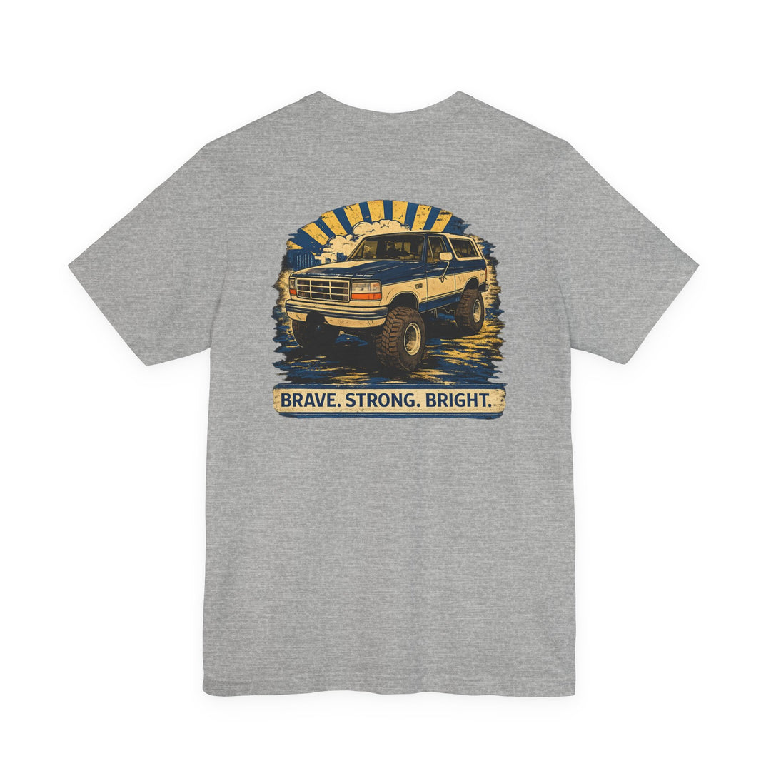 Children of Valor "Bennie The Bronco Truck T‑Shirt – "Brave. Strong. Bright." Vintage Off‑Road Tee
