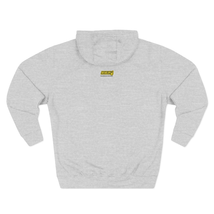 Revelry1 Peace & Racing Soft Three-Panel Fleece Hoodie - Orange Logo [Unisex]