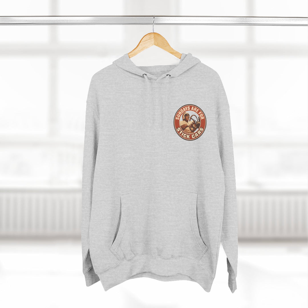 Revelry1 Sundays Are For Stick Cars Three-Panel Fleece Hoodie [Unisex]