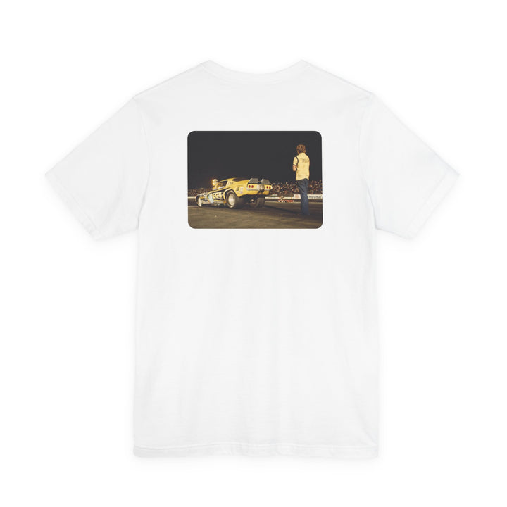 Revelry1 Vintage Funny Car Drag Racing “In the Beams” Jersey T-Shirt