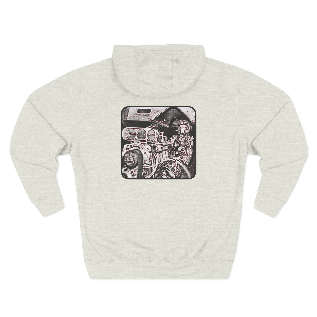 Revelry1 Vintage Peace & Racing Funny Car Fleece Hoodie – Retro Drag Racing Sweatshirt