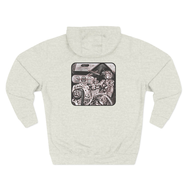 Revelry1 Vintage Peace & Racing Funny Car Fleece Hoodie – Retro Drag Racing Sweatshirt
