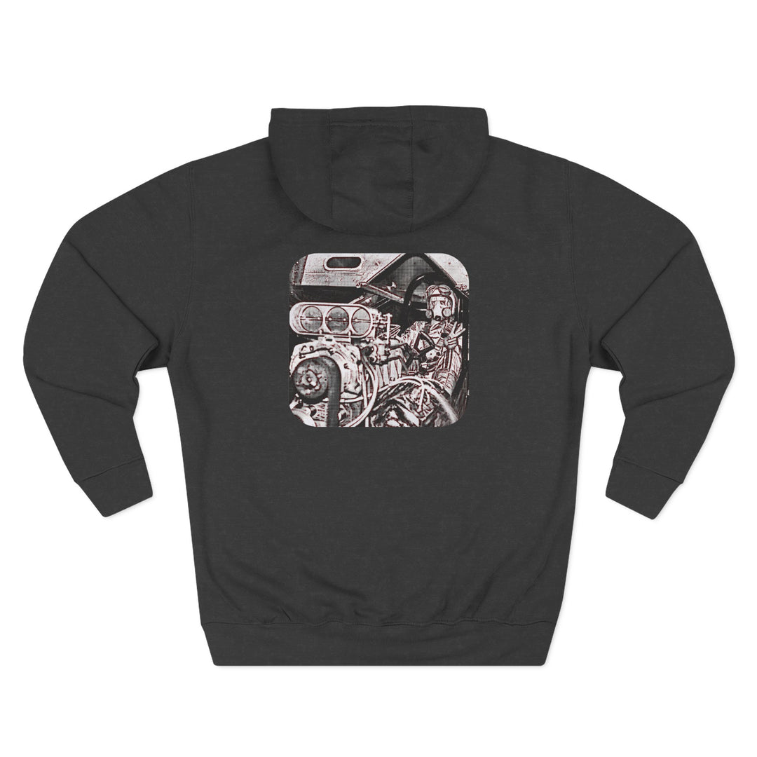 Revelry1 Vintage Peace & Racing Funny Car Fleece Hoodie – Retro Drag Racing Sweatshirt