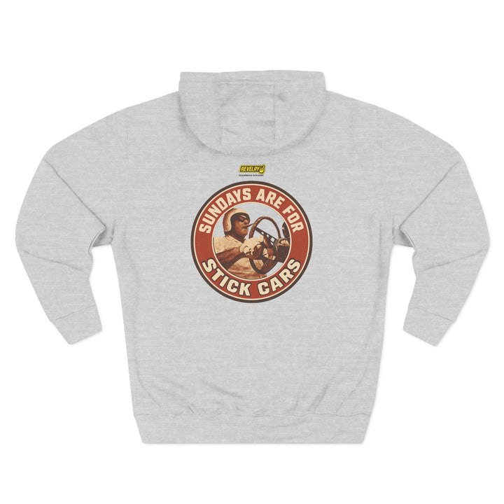 Revelry1 Sundays Are For Stick Cars Three-Panel Fleece Hoodie [Unisex]