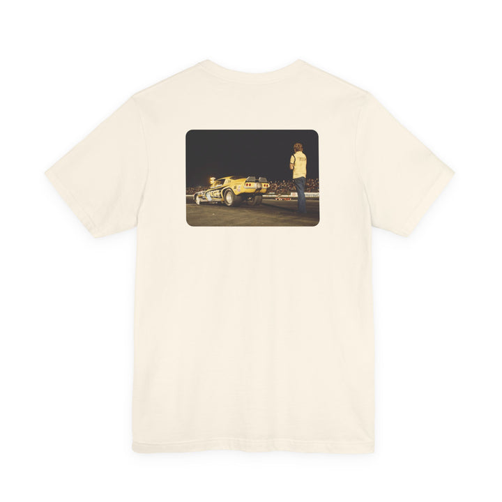Revelry1 Vintage Funny Car Drag Racing “In the Beams” Jersey T-Shirt