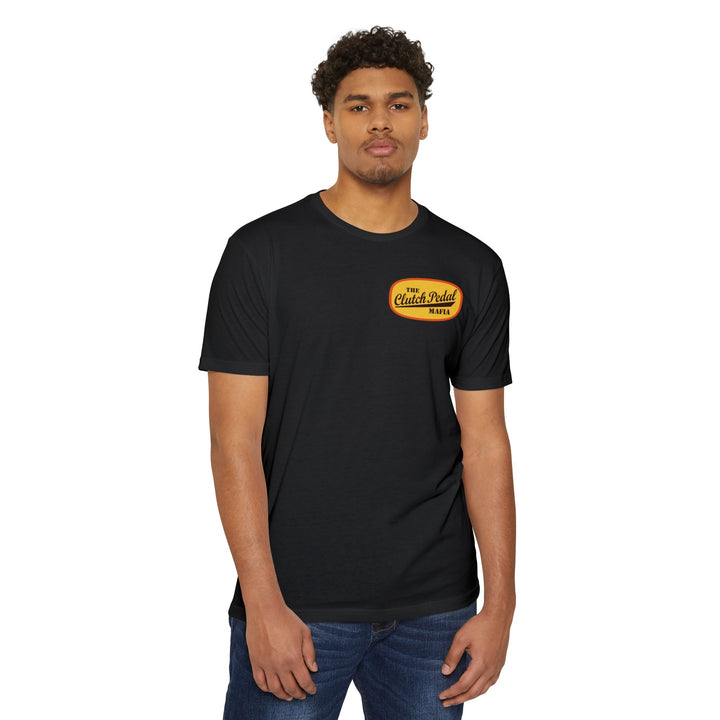 Revelry1 “Clutch Pedal Mafia” Vintage Logo Jersey T-Shirt for Stick Car Lovers