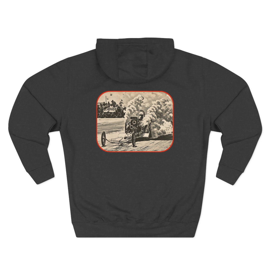 Revelry1 Vintage Make Smoke Hoodie – Front Engine Dragster Burnout Racing Sweatshirt