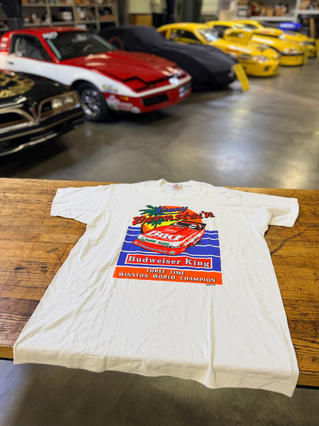 Vintage Kenny Bernstein Budweiser King Funny Car Tee XL Tall
