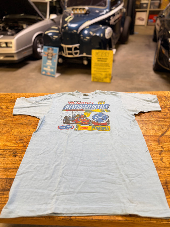 Vintage 1982 NHRA WinterNationals Tee (XL) Pomona Big Go West Drag Racing