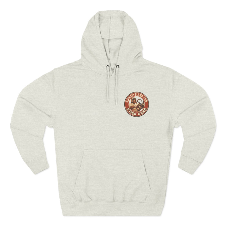 Revelry1 Sundays Are For Stick Cars Three-Panel Fleece Hoodie [Unisex]