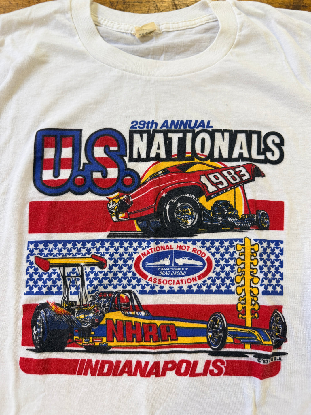 Vintage 1983 NHRA U.S. Nationals Indy Event T-Shirt Large