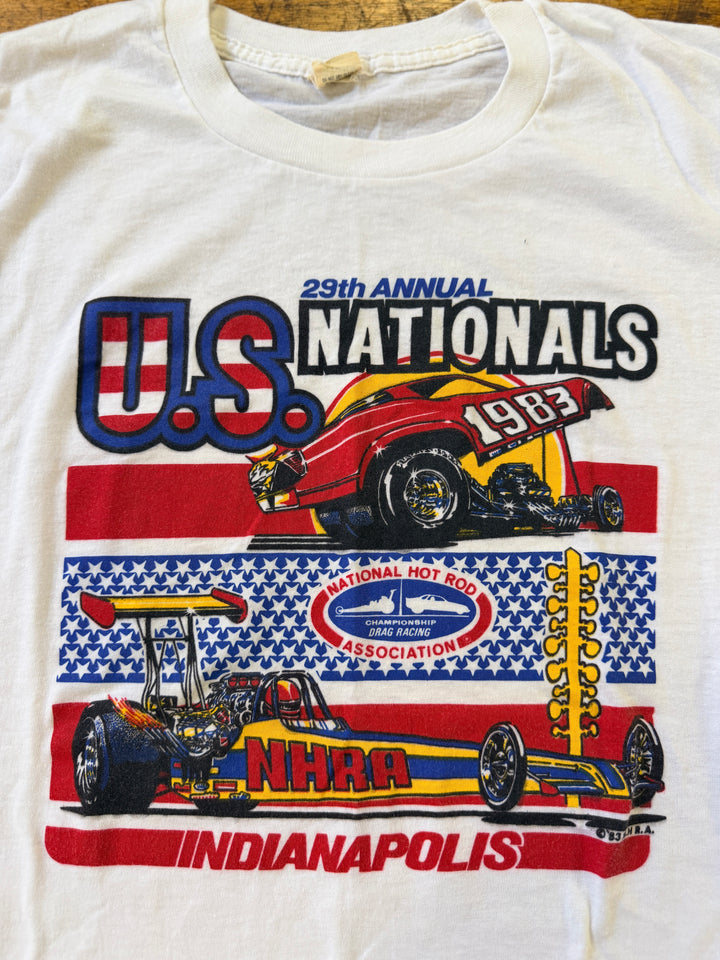 Vintage 1983 NHRA U.S. Nationals Indy Event T-Shirt Large