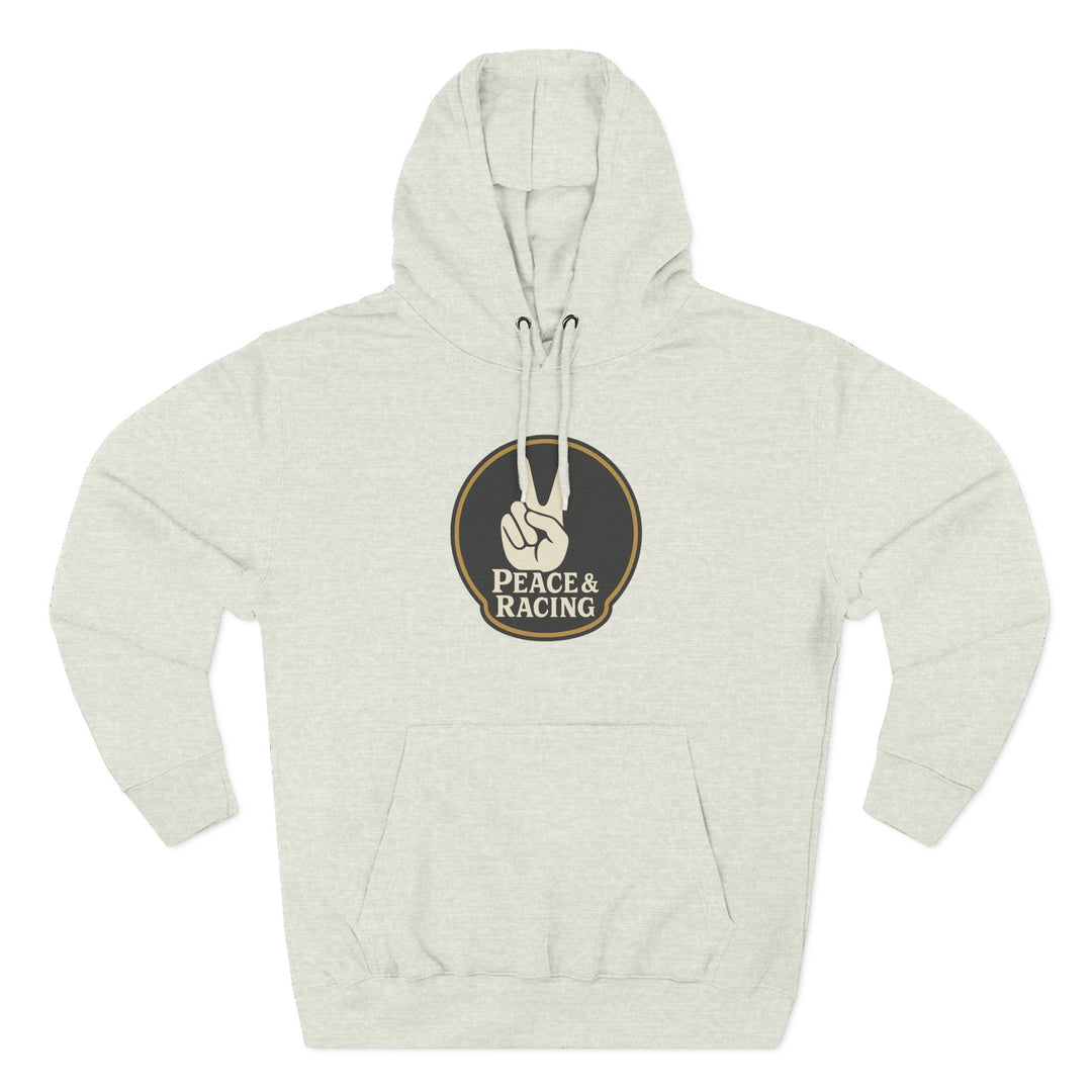 Revelry1 Vintage Peace & Racing Funny Car Fleece Hoodie – Retro Drag Racing Sweatshirt