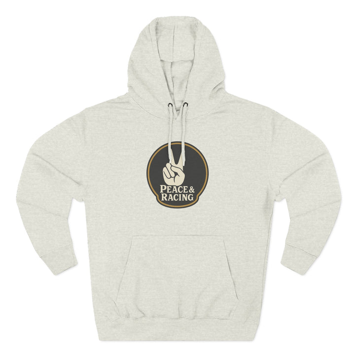 Revelry1 Vintage Peace & Racing Funny Car Fleece Hoodie – Retro Drag Racing Sweatshirt
