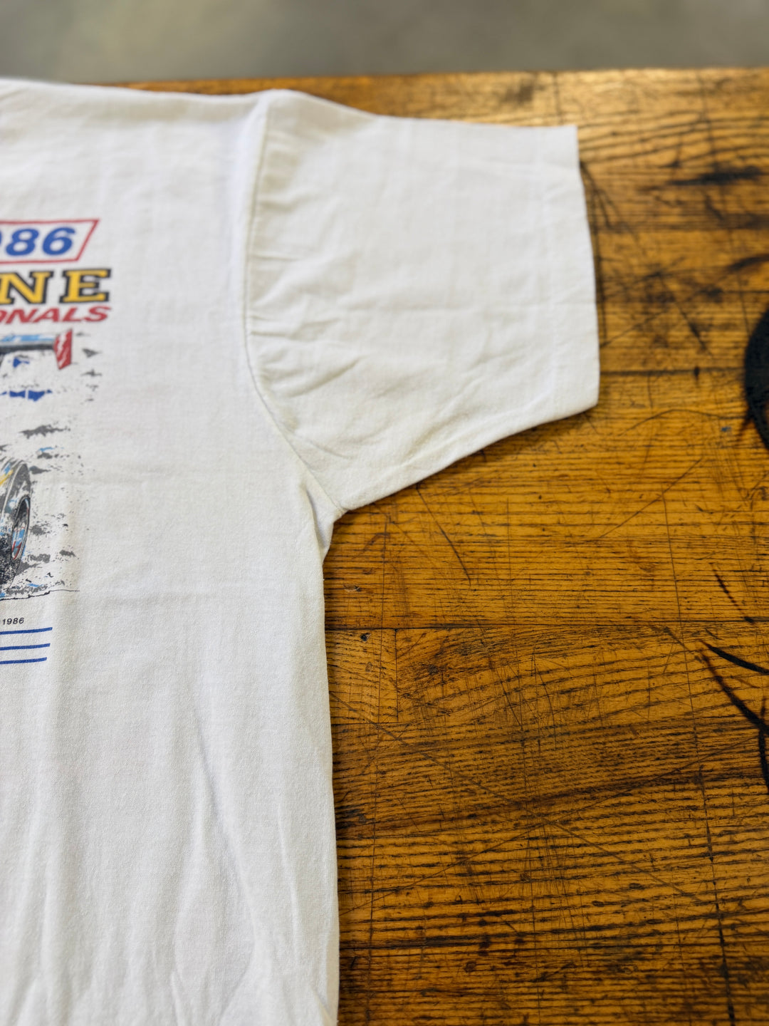 Vintage 1986 NHRA U.S. Nationals & Keystone Nationals Event Tee (Size Large) – Double-Sided Drag Racing Shirt