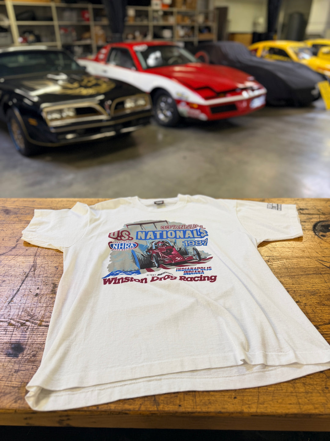 Vintage 1987 NHRA U.S. Nationals T-Shirt (XL) – Indianapolis Winston Drag Racing Tee