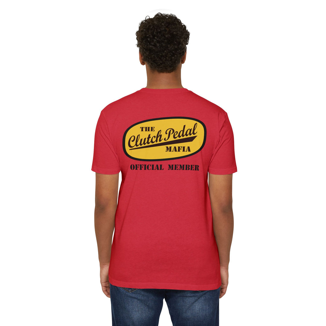 Revelry1 “Clutch Pedal Mafia” Vintage Logo Jersey T-Shirt for Stick Car Lovers