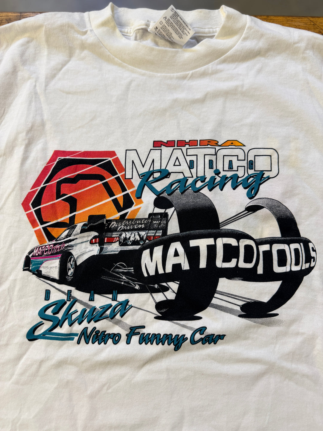 Vintage 90s NHRA Matco Tools Dean Skuza Funny Car Tee (Size L) – Rare Drag Racing Shirt