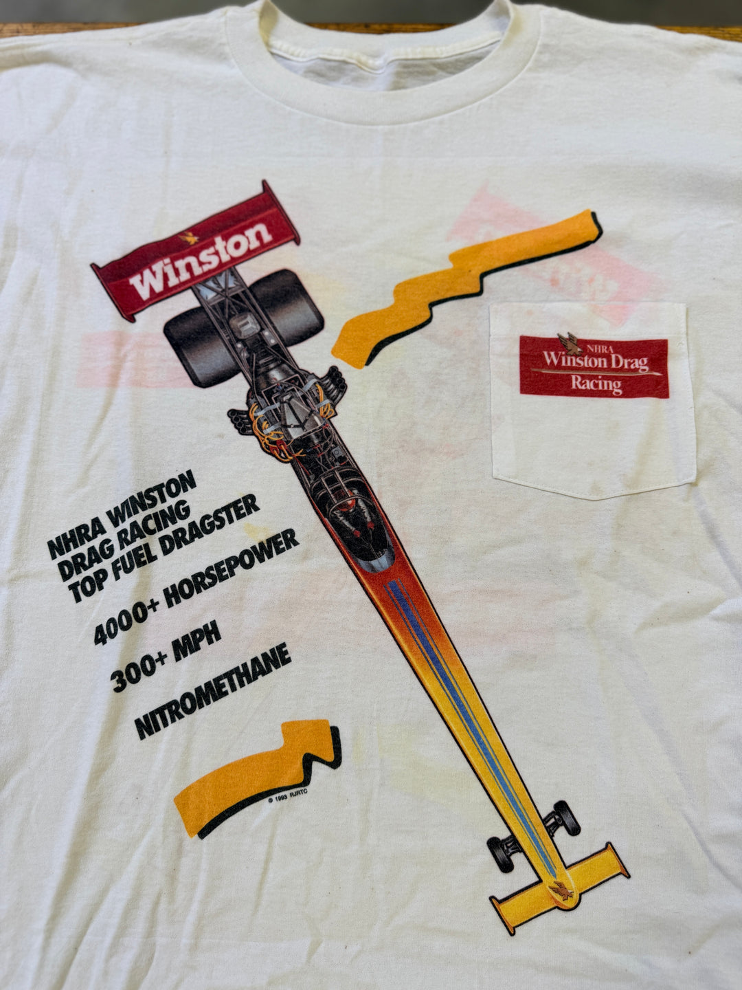 Vintage 90s NHRA Winston Drag Racing Tee (XL)