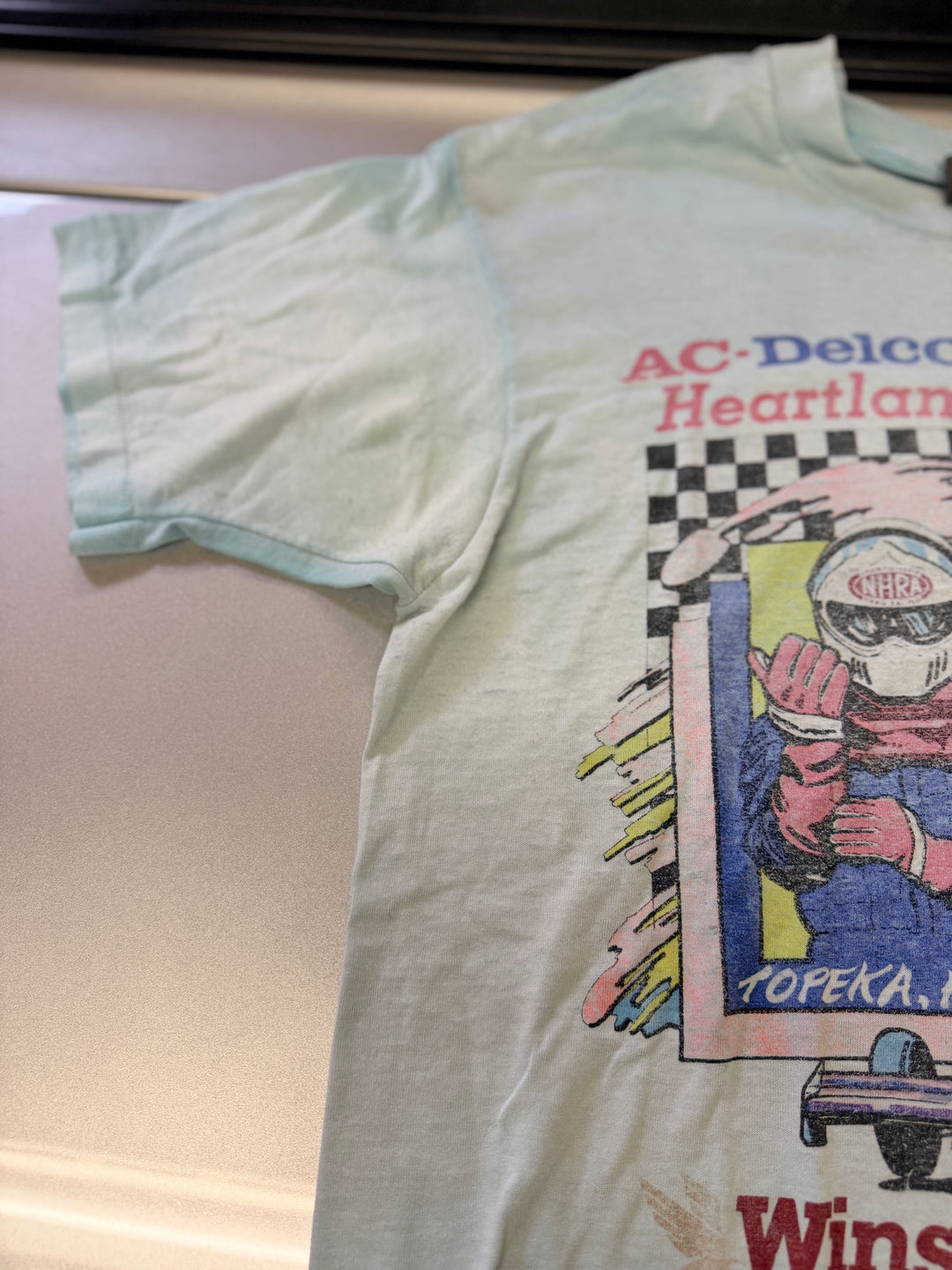 Vintage 1990 NHRA AC Delco Heartland Nationals Tee (Large) – Top Fuel Drag Racing Shirt | Kansas HPT