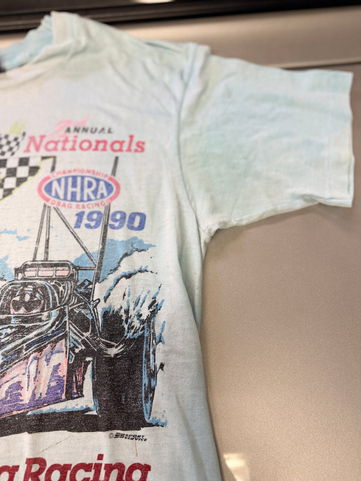 Vintage 1990 NHRA AC Delco Heartland Nationals Tee (Large) – Top Fuel Drag Racing Shirt | Kansas HPT